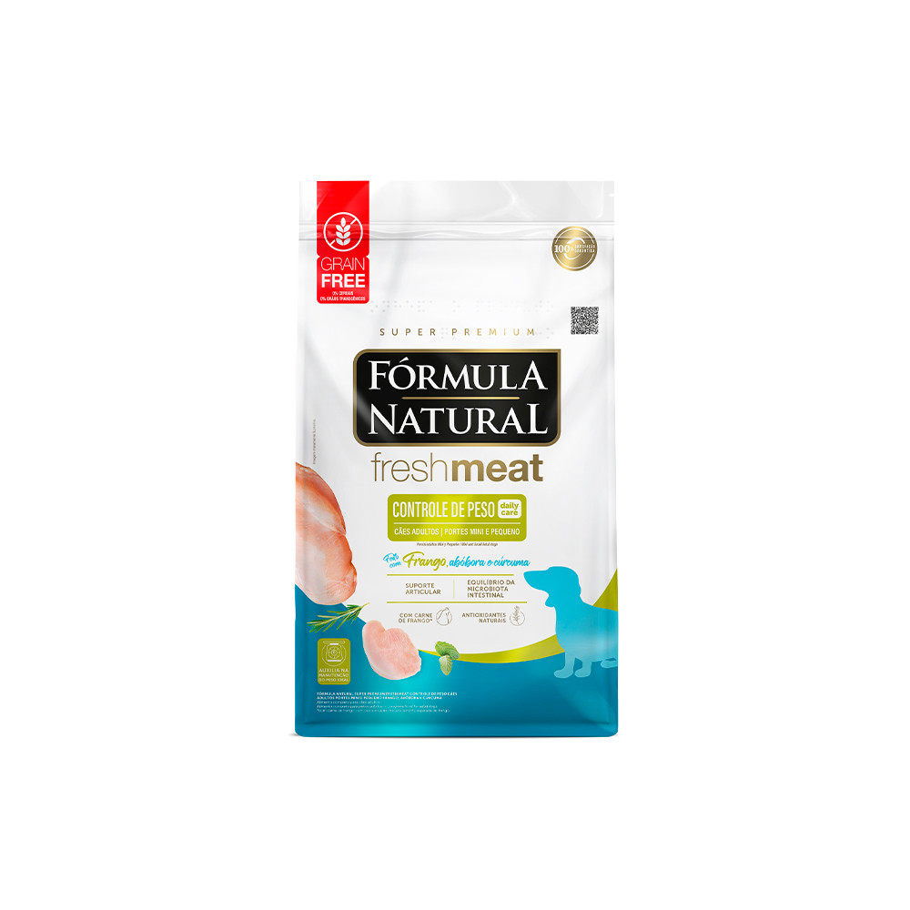 FORMULA NATURAL FRESH MEAT CONTROLE PESO MINI PEQUENO 10,1KG