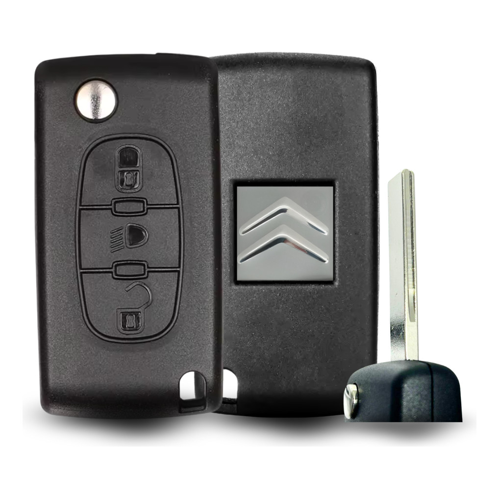 Carcaça Chave Canivete Citroen C3 C4 Pallas Picasso 3 Botões
