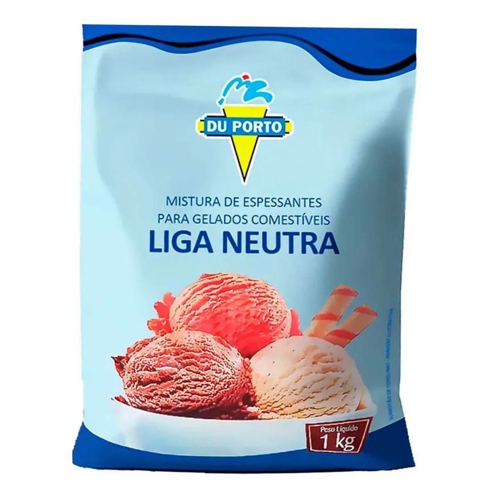 Liga Neutra 1kg Padrão Du Porto - Estabilizante para Sorvete Artesanal e Gelados