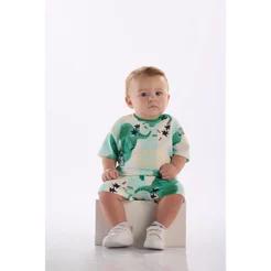 Conjunto Bebê Camiseta e Short Três e Já
