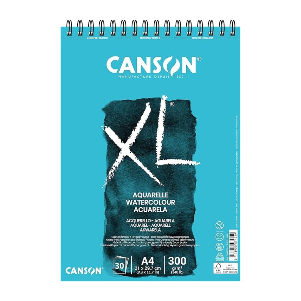 Bloco para Aquarela XL Canson A4 com 30 folhas 300g em Oferta na Shopee
