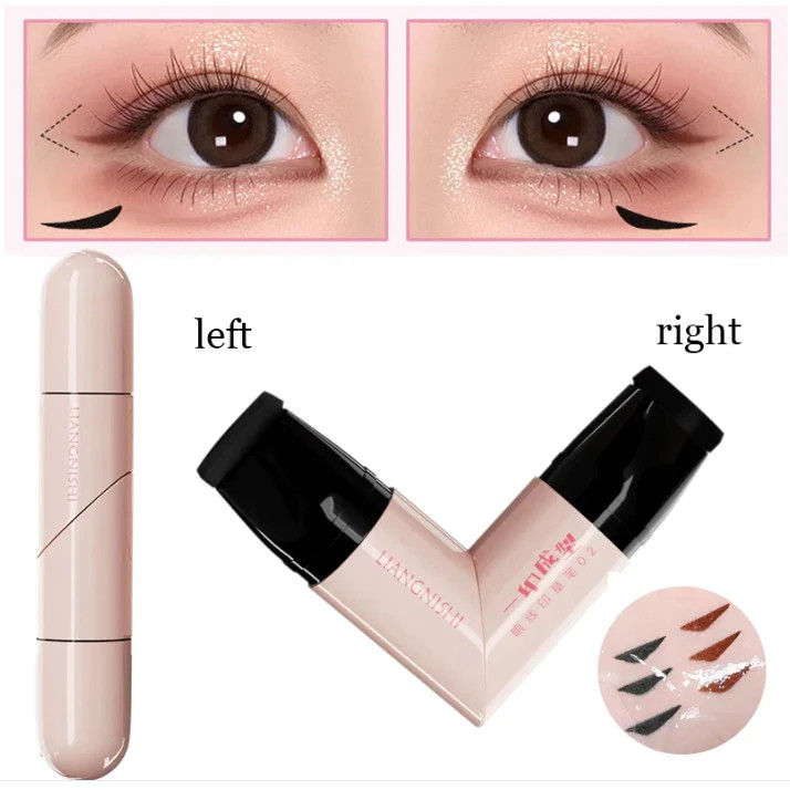 Girar Delineador Carimbo Integrado Preto Marrom Dupla Ponta DIY Asa Estêncil À Prova Dwaterproof Água De Manchas Caneta