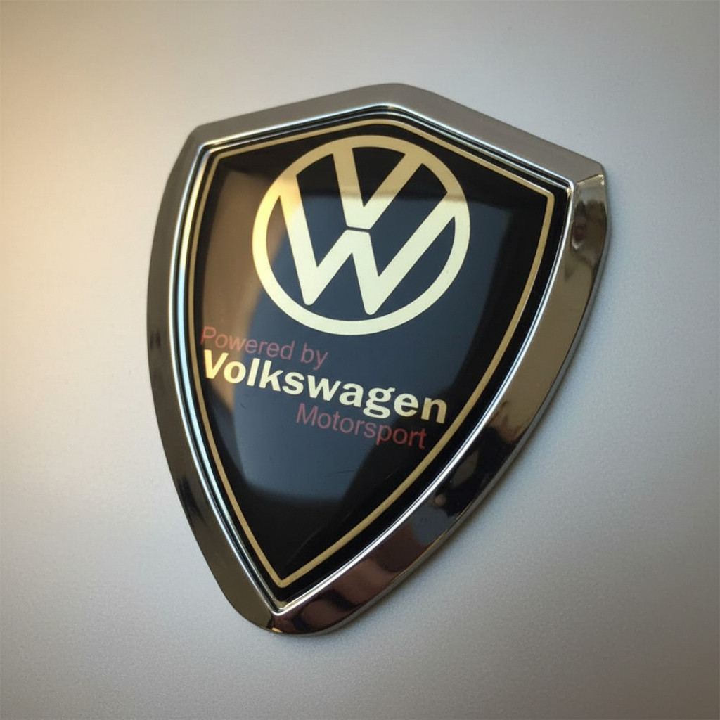 Par Emblema Escudo Volkswagen Fender Brasão Lateral Porta Mala VW Nivus T-Cross Taos Tiguan Gol Golf Polo Virtus Passat em Oferta na Shopee