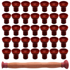 KIT 35 VENTOSAS PARA ESMERILHAR VÁLVULA 28X7 + CABO