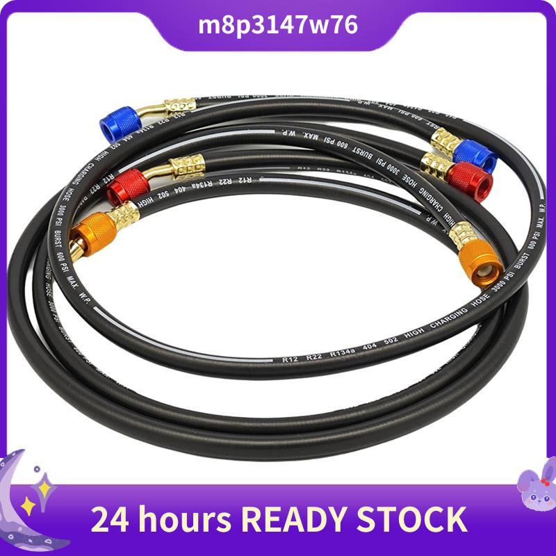 1.8M 3 Conjuntos De Tubo De Refrigerante Anti-Explosão Preto Peças Kit Mangueira Para R12 , R22 , R134A , 404,502 , HVAC