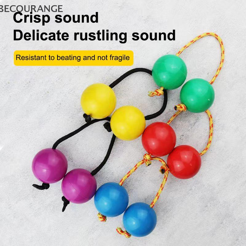 BEC 2 Peças Bolas Rítmicas Kashaka Portátil Ponta Do Dedo Shaker Instrumentos De Percussão De Mão Única Para Crianças Ad