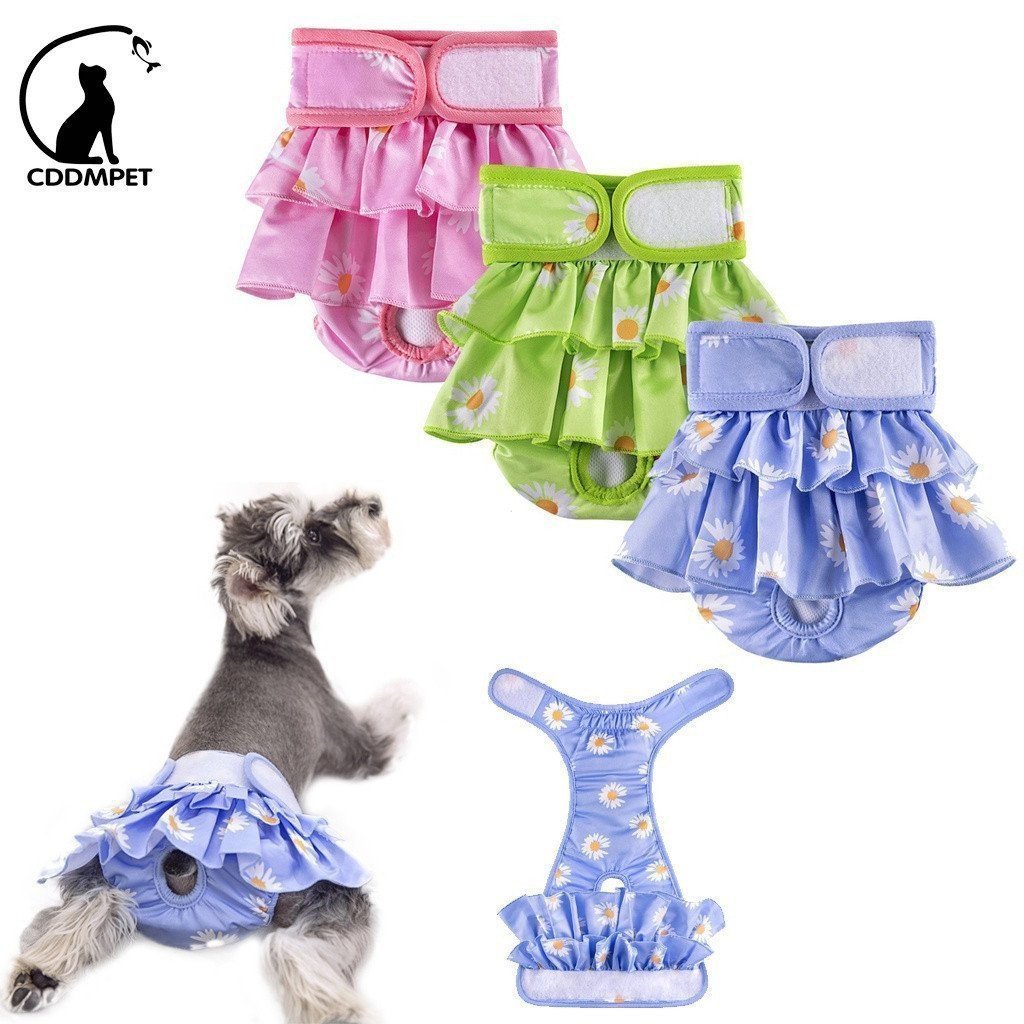 Calça Fisiológica Cachorro Reutilizáveis Para Cães Animais De Estimação Antiassédio Fêmea Fralda