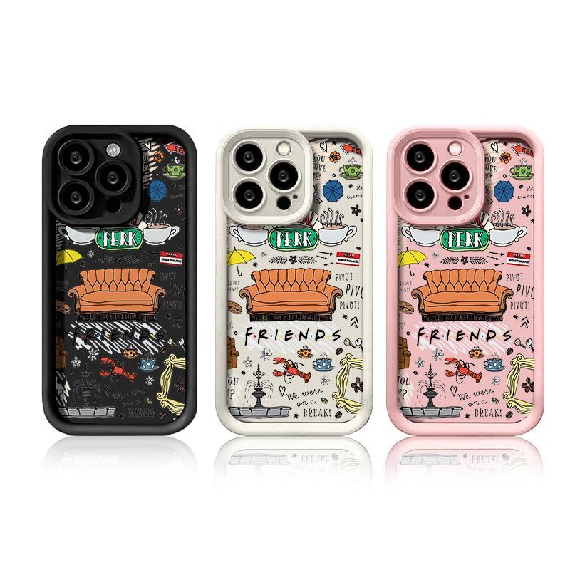 Capinha personalizada friends para iPhone xr 11 12 13 14 15 16 17 pro max 14 16 plus capa silicone anti impacto