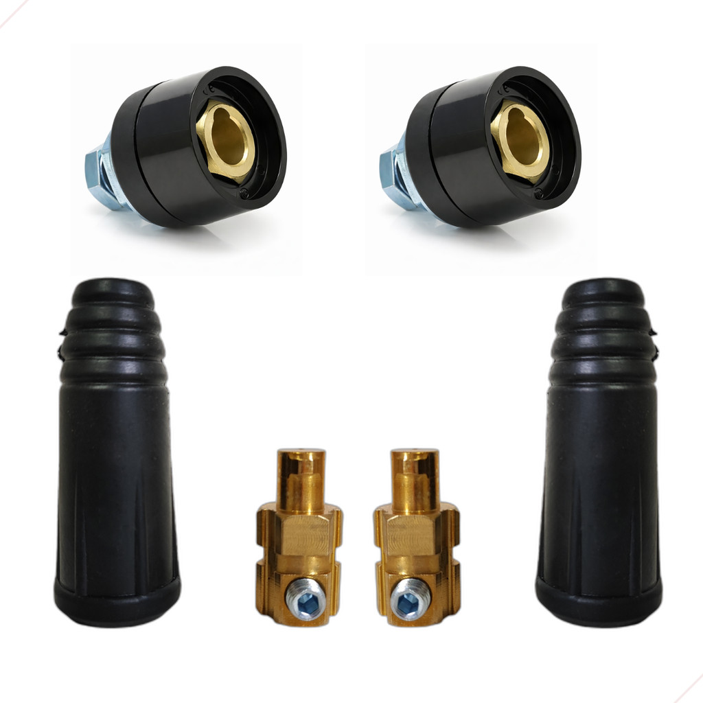 Kit 2 Conector Engate Rápido Macho e 2 Fêmea Painel 9mm 10 a 25mm 200a Para Máquina de Solda em Oferta na Shopee