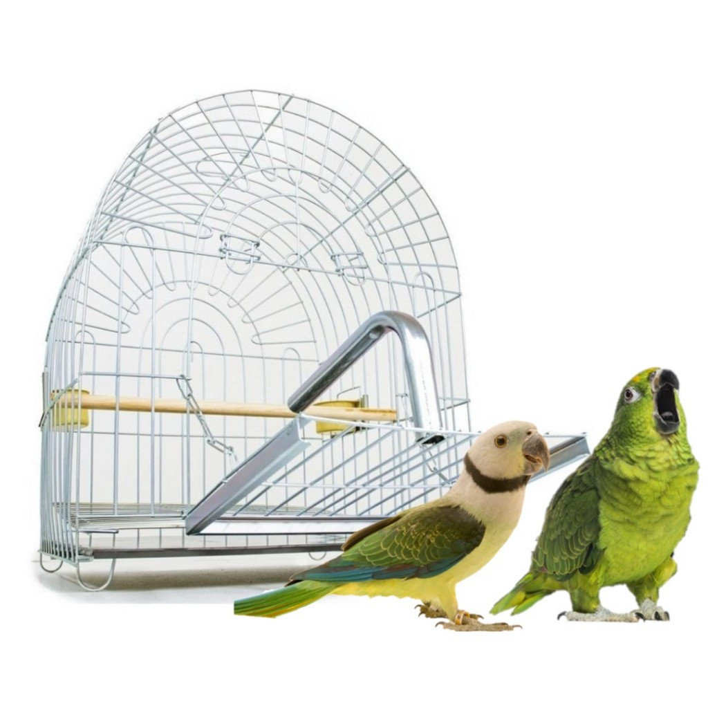 Gaiola Soplex para Casa Papagaio Grande Maritaca Loro Cacatua Ring Neck Comedouro