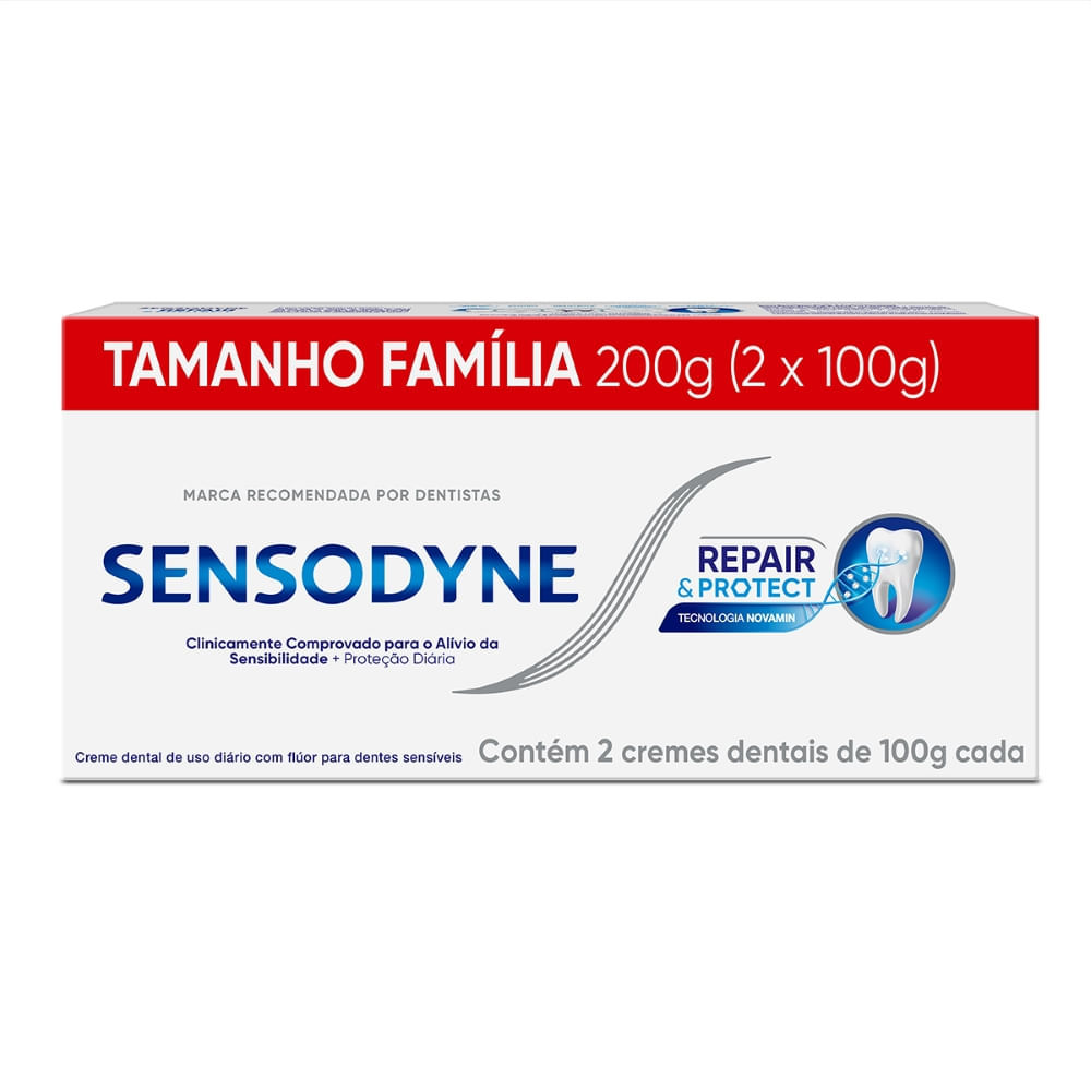 Creme Dental Sensodyne 2 Unidades Repair Protect 100g 50% De Desconto Na Segunda Unidade em Oferta na Shopee