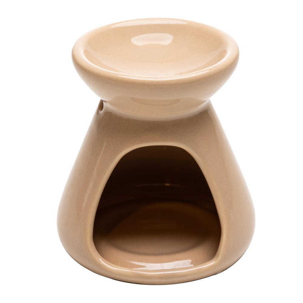 Difusor de Óleos Essenciais com Vela Aromática Lyor Bege de Cerâmica 8cm x 8cm x 8cm para Decorar e Aromatizar Ambientes · foto 2
