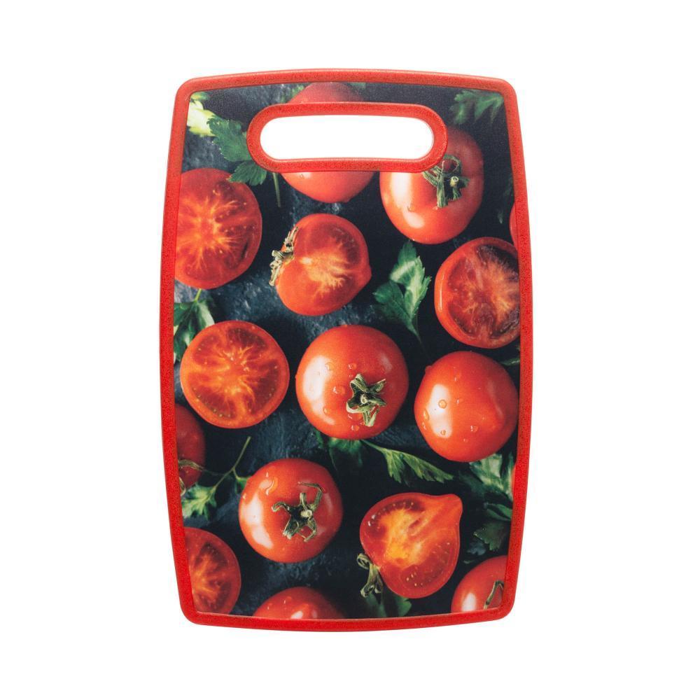Tábua para Corte Lyor de Plástico Estampa Tomate 37x23x1cm