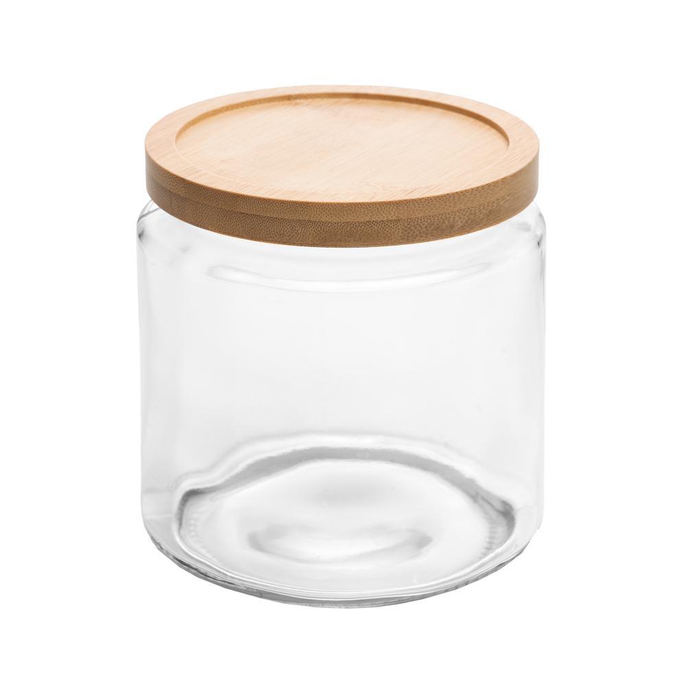 Porta Mantimento com Tampa de Bambu Oásis 1,5L Vidro em Oferta na Shopee