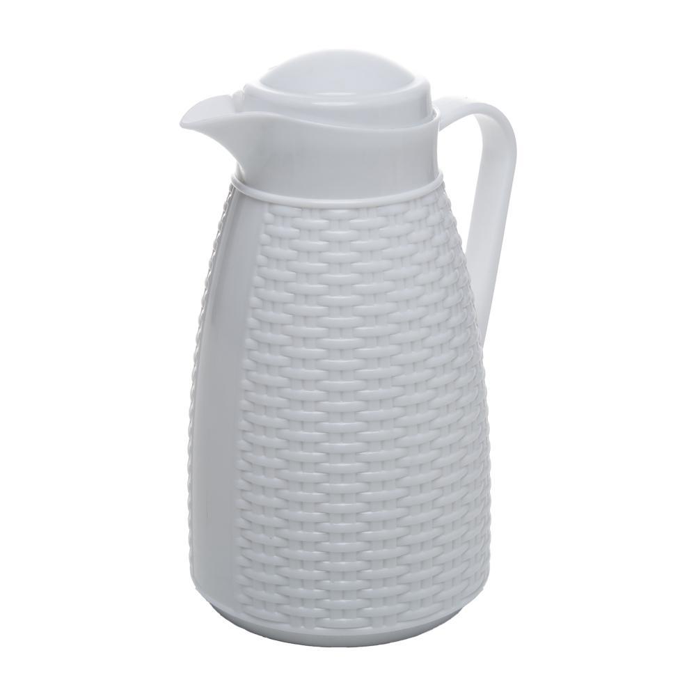 Garrafa Térmica New Rattan 400ml Branca Plástico - Wolff