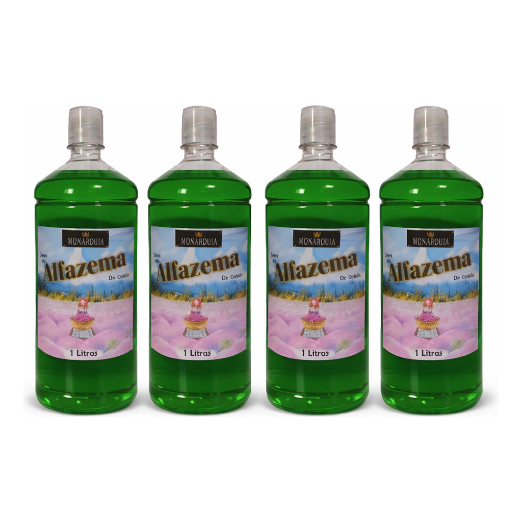 Deo Colônia Alfazema Kit 4 Unidades De 1 Litro Banhos Limpeza Espiritual Aromatizante