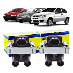 Par Bobina Ignição Palio 1.0 2002 2003 2004 Marelli Original