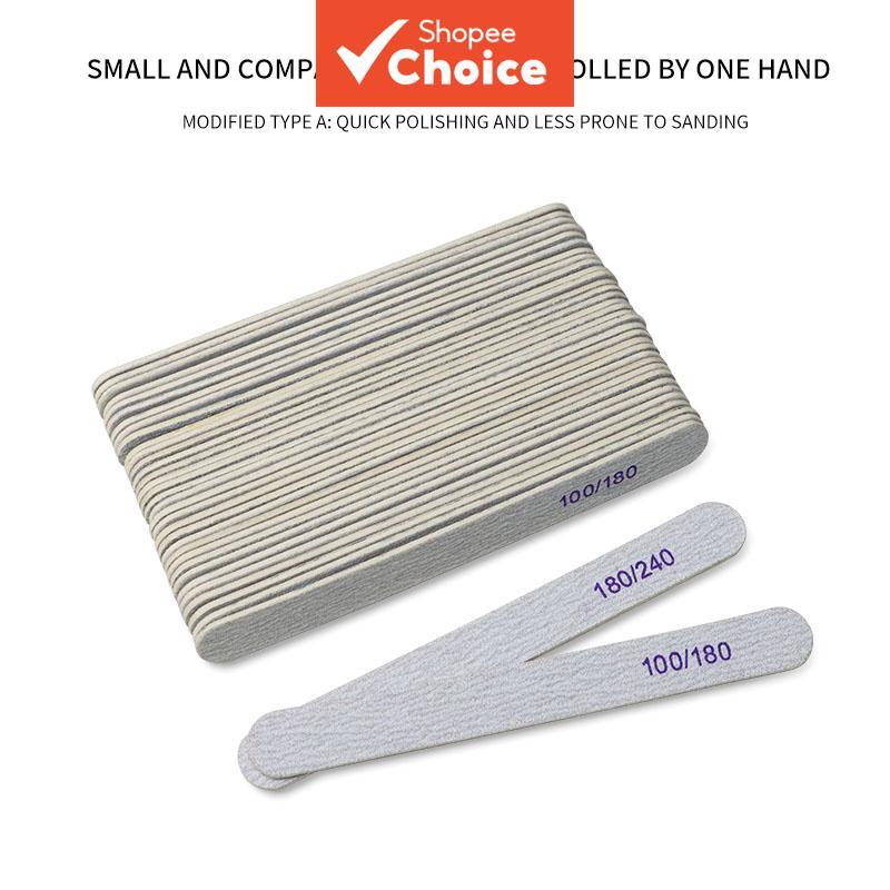 Lima de Unhas de Madeira Fina, Lima de Unhas para Modelar e Polir, Lima de Unhas de Lixa Dupla Face, Ferramenta de em Oferta na Shopee