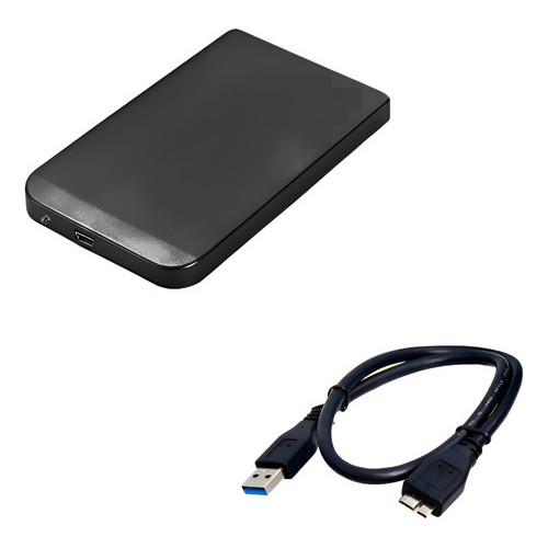 Hd Externo Toshiba - 1 Tera Usb 3.0  Preto - com detalhes na carcaça