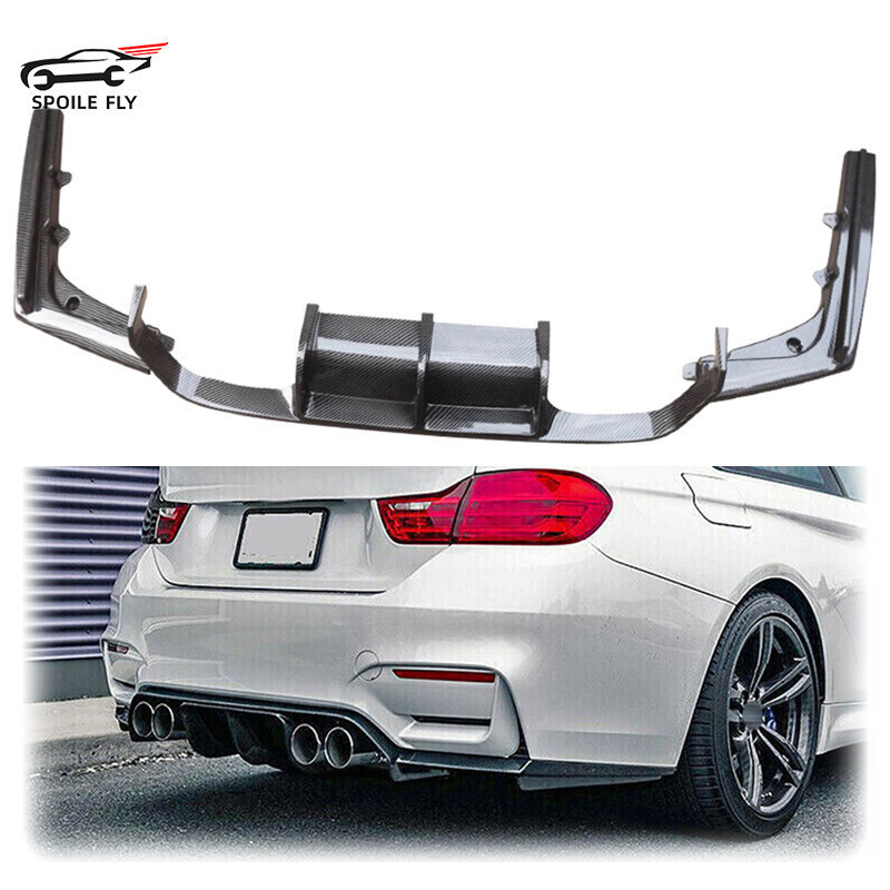 Alta Qualidade Amortecedor Traseiro Lábio Brilhante Preto Ou Fibra De Carbono Olhar Corpo Kit Spoiler Para BMW F80 M3 F8