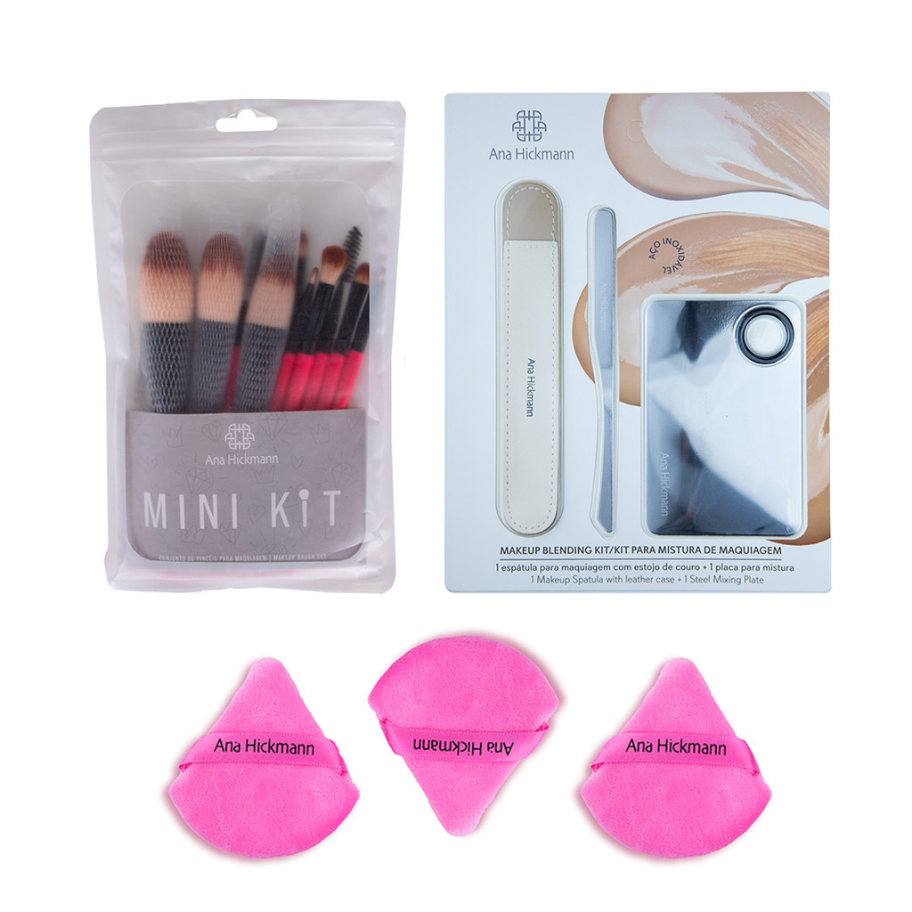 Kit Acessórios (Kit Velvet Sponge + Makeup Blending Kit + Mini Kit Rosa Choque)