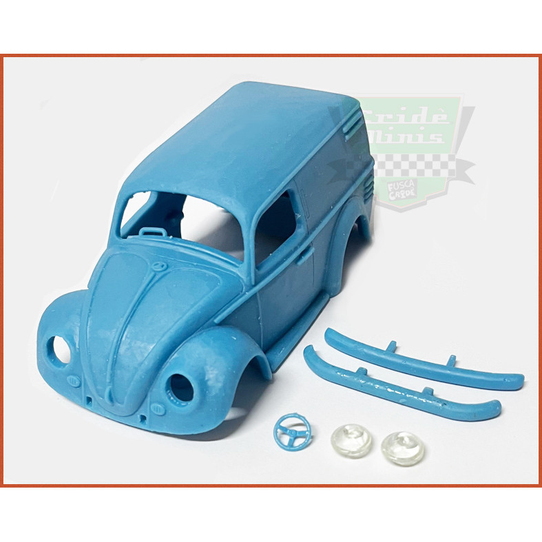 Autorama Kit Fuskombi 1/32 + Chassi/Vidro/Ima/Fárois/Volante - Impresso em 3D