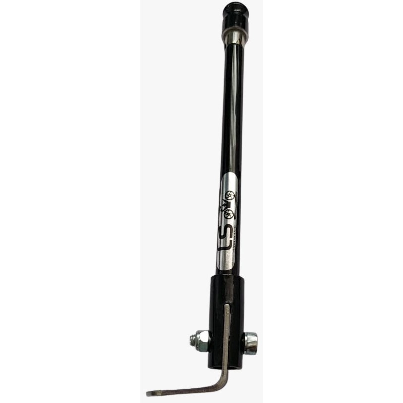 Antena Retrátil Corta Pipa Moto 6 Estágios Reclinavel Retrovisor Aço Inox Cromada Preta