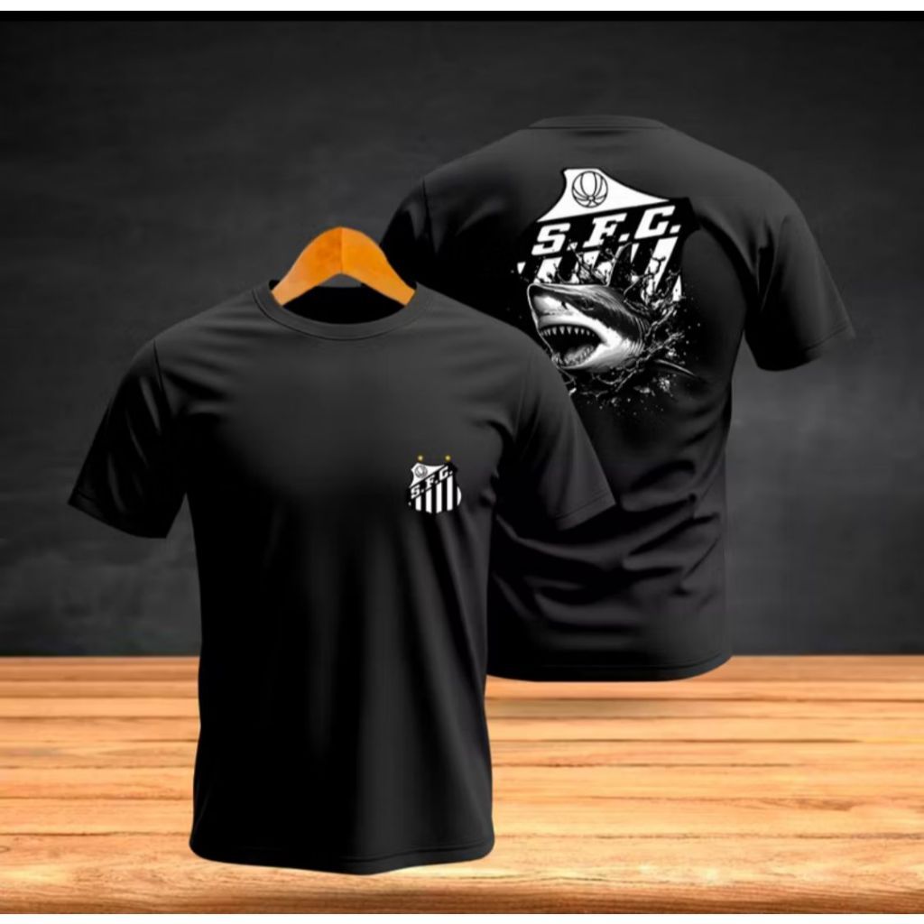 Camiseta Futebol Time Santos S.F.C Jogo Unissex Tamanho Grande P ao G3 100 Algodão Lançamento