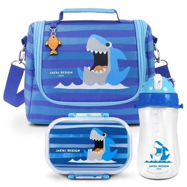 Conjunto Lancheira Térmica com Garrafa 460ml e Pote p/ lanche de 2 Andares 400ml - Jacki Design