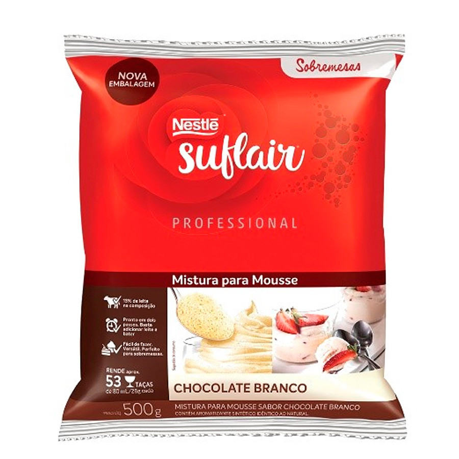 Mistura Para Mousse Suflair Chocolate Branco 500g Nestlé