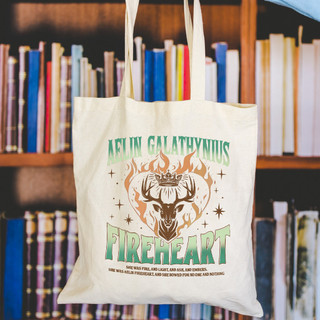 Bolsa Sacola Ecobag Personalizada Litéraria 100% Algodão - Trono de Vidro Aelin - Sarah J Maas