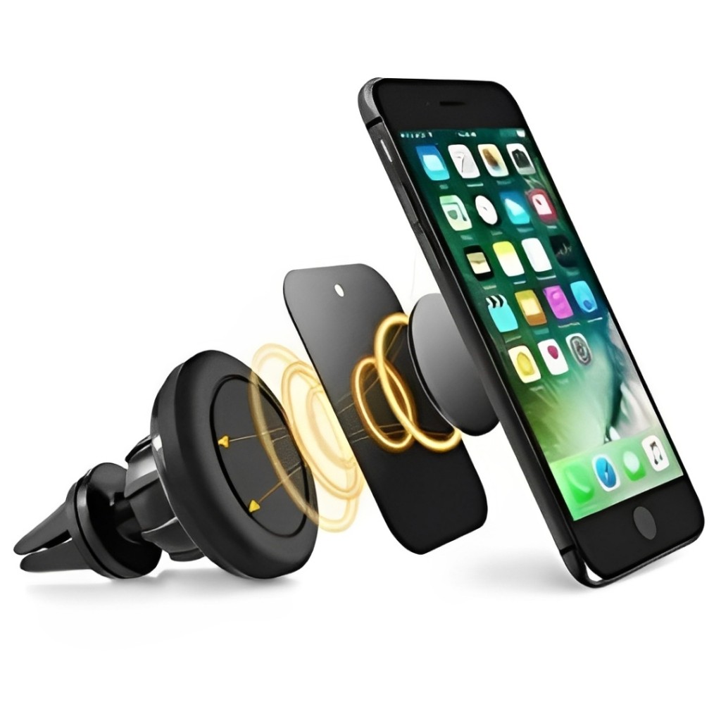 Suporte Veicular Magnético de Celular Para Carro Ventilação de Ar Universal Tablet iPhone
