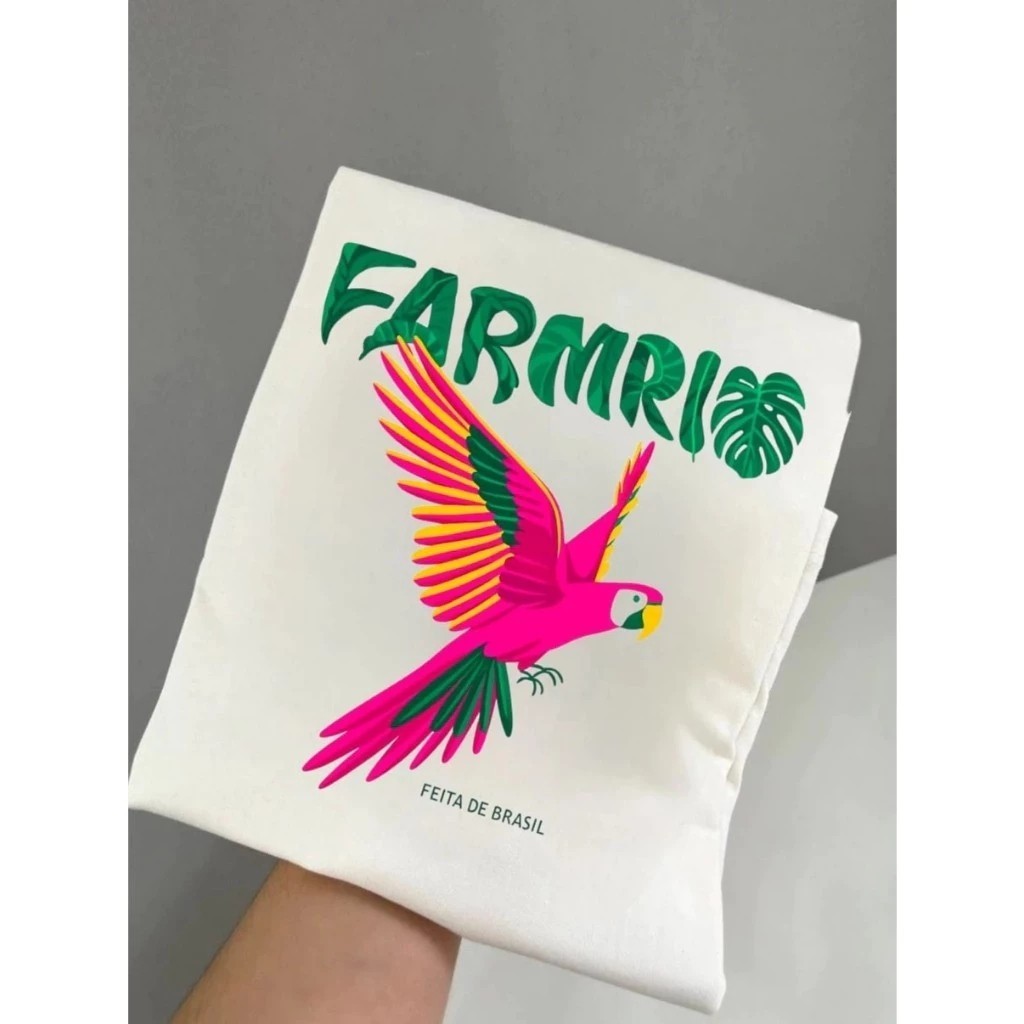 T-Shirt Arara Tropical Feminina | Camiseta Estilo Farm | Moda Verão Casual 100% - Envio rapido -