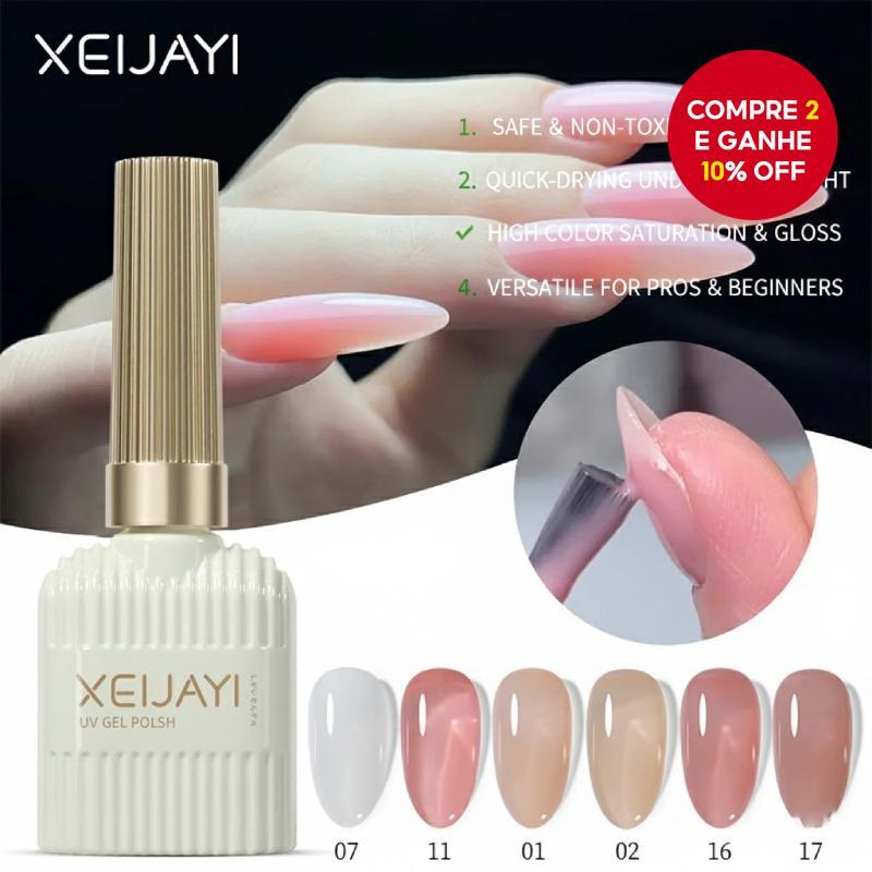 XEIJAYI 6 Unidades 15ml Kit De Gel Para Unhas Esmalte Em Faça Você Mesmo Presente De Feriado