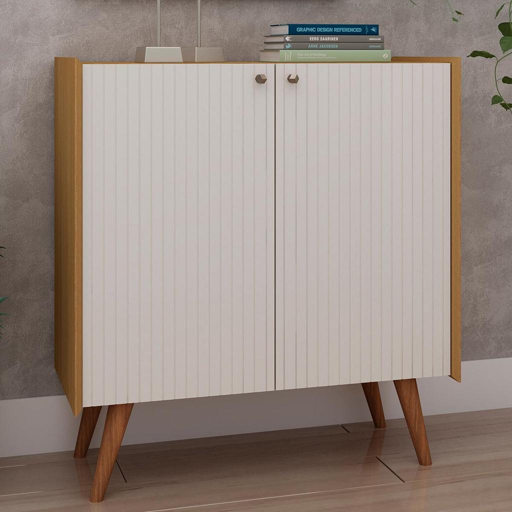 Balcão Buffet 2 Portas Cinamomo White Laca Brilho Vértice em Oferta na Shopee