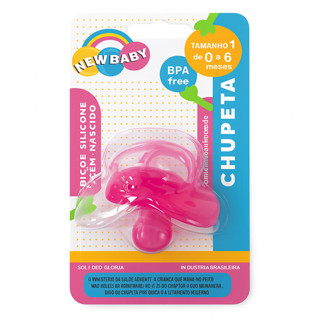 Chupeta New Baby Soft Bico de Silicone Assimétrica - BPA FREE em Oferta na Shopee