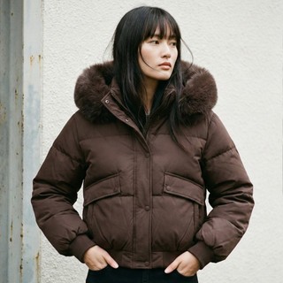Jaqueta Puffer Cropped Feminina Casaco Bobojaco Nylon Casual Forro Pelinho Quentinho Moda Inverno