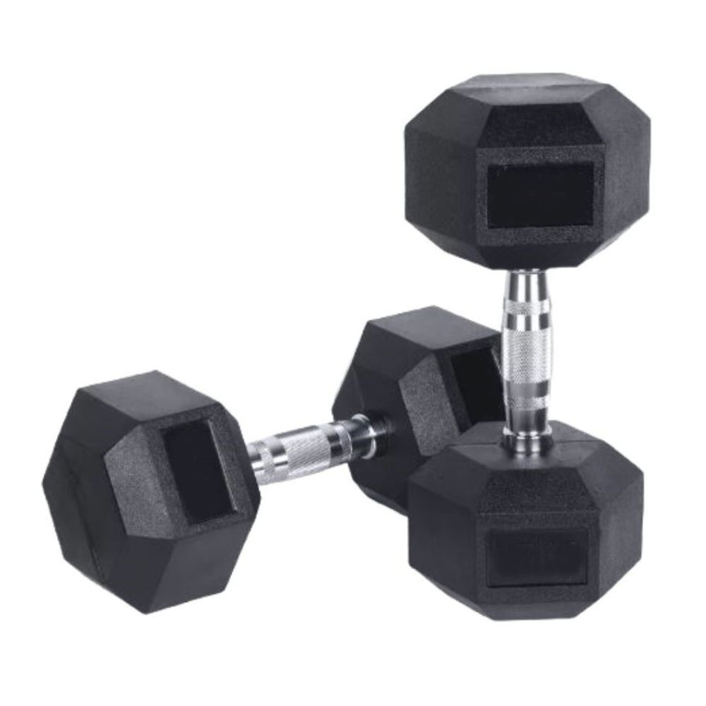 PAR DE HALTERES DUMBELL SEXTAVADO 6KG (PAIR OF HEX DUMBBELL 6KG) - AS - PRETO