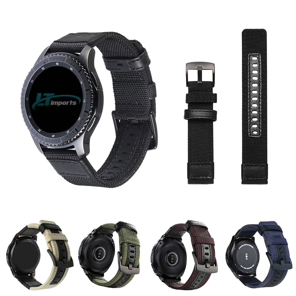 Pulseira 22mm Nylon Gran Tour LTIMPORTS para Samsung Gear S3 Frontier, Watch 3 45mm, 46mm Sm-R800 e Amazfit GTR 4/3/2/1