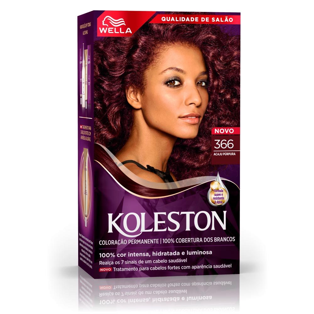 Tinta de Cabelo Koleston Acaju Púrpura 366 em Oferta na Shopee