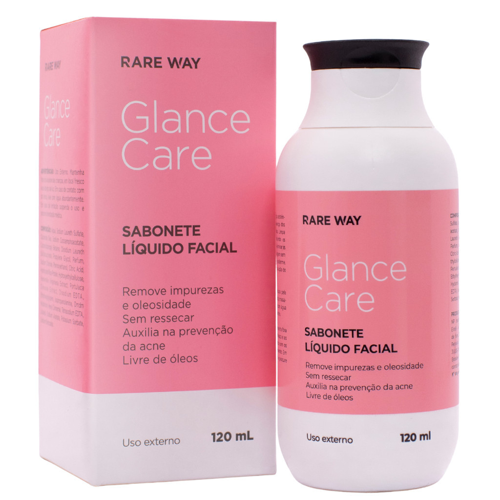 Sabonete Líquido Facial Glance Care Rare Way 120ml