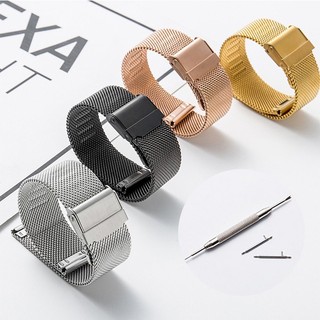 Pulseira Milanese Loop 12/14/16/18/20/22mm Universal De Liberação Rápida De Aço Inoxidável De Metal Wrist Band Bracelet