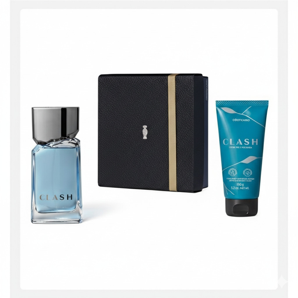 Kit Clash Colônia 100ml Pos Barba Caixa Presente Boticario — R$ 155,93 em Shopee, 22% OFF