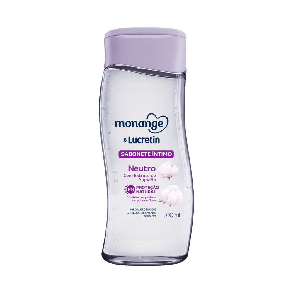 Sabonete Líquido Íntimo Monange & Lucretin Neutro 200ml