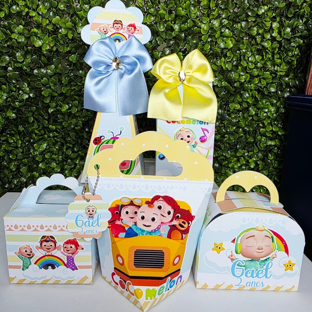 Kit Caixa Montada COCOMELON MENINO - Personalizados - Festa infantil - Aniversário - Lembrancinha