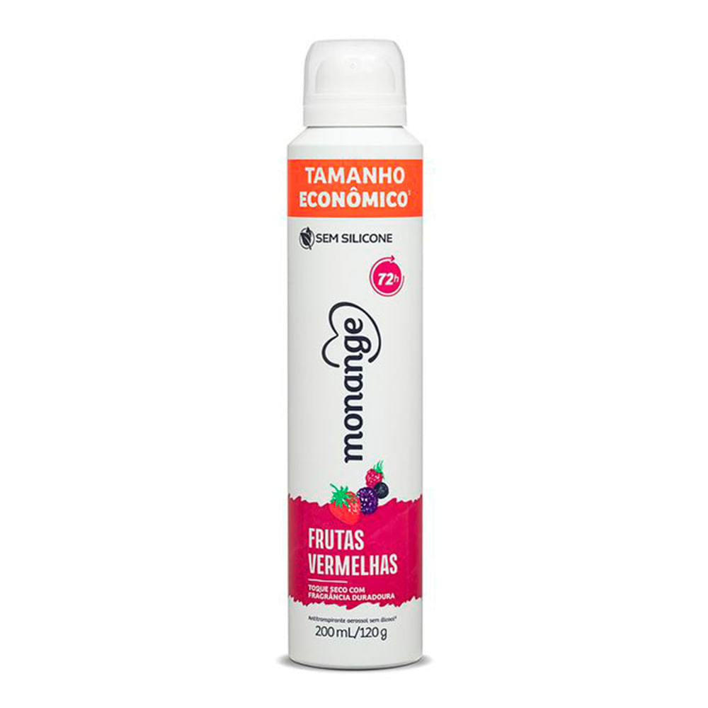 Desodorante Aerossol Monange Frutas Vermelhas 200ml