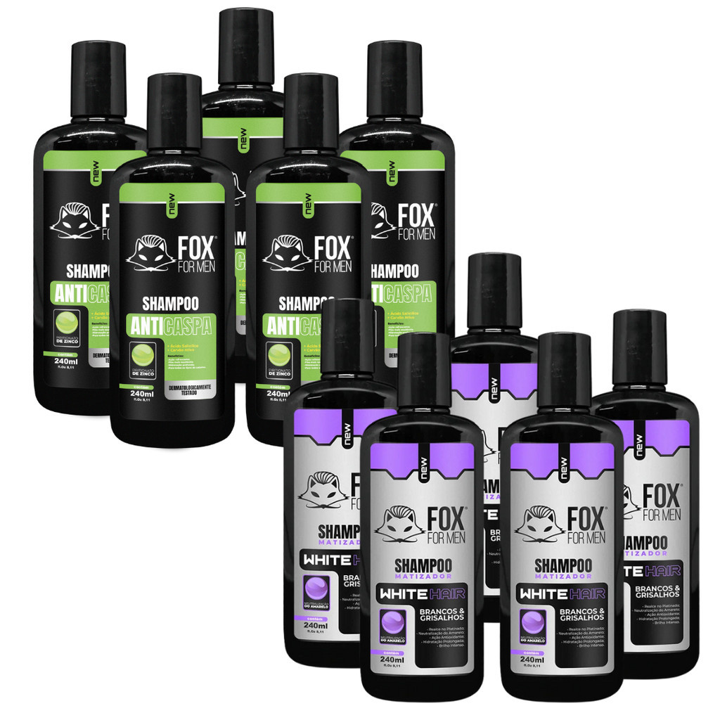 Kit 5 - Shampoo Ant-Caspa 240ml 5 - Shampoo Matizador 240ml
