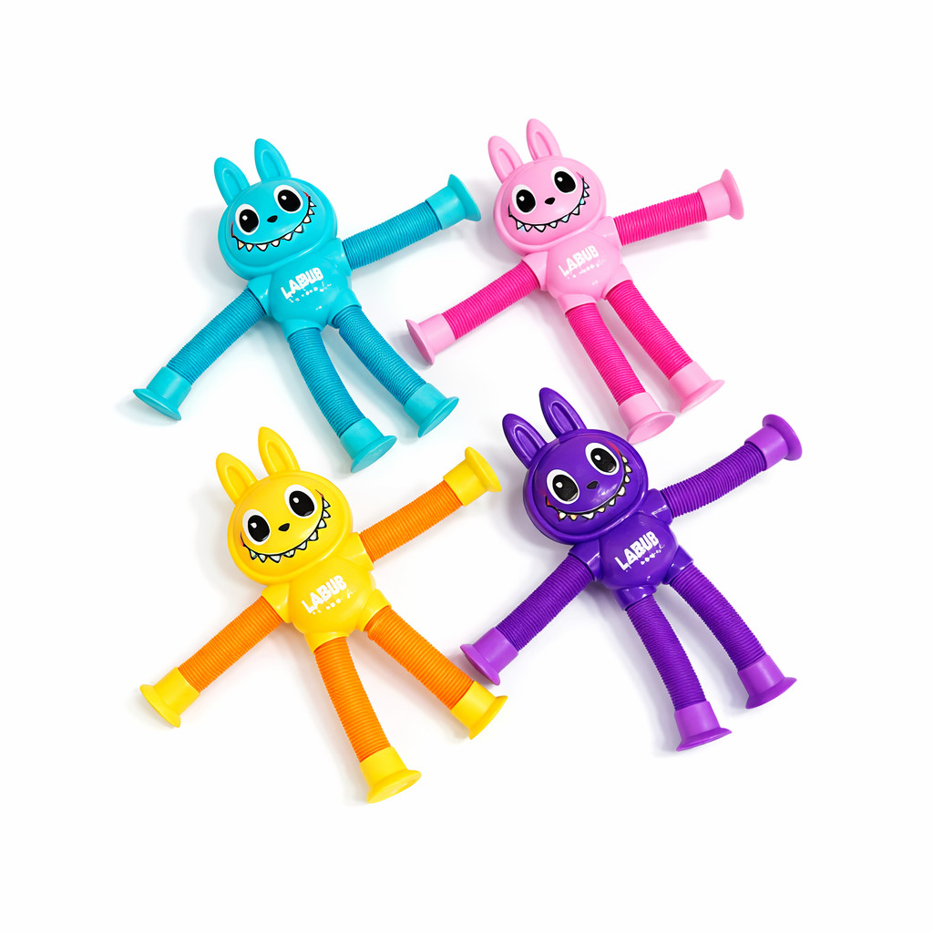 Pop It Tubo Brinquedo Estica e Gruda Telescópico com Ventosas e Luz Colorida Infantil Kit 1|2|3 em Oferta na Shopee