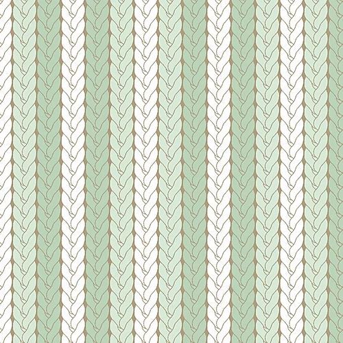 Tecido Tricoline Tricô Menta (Verde) - Fuxicos e Fricotes - 50 x 150 cm