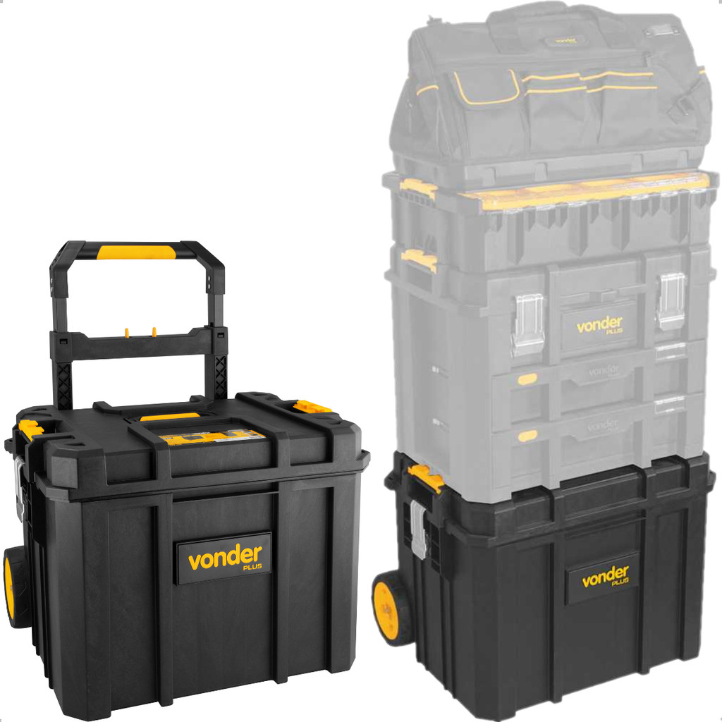 Caixa de Ferramentas Plástica com Rodas CRV 900 Vonder em Oferta na Shopee